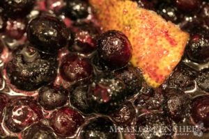 Fruit Coulis ingredients being cooked down.