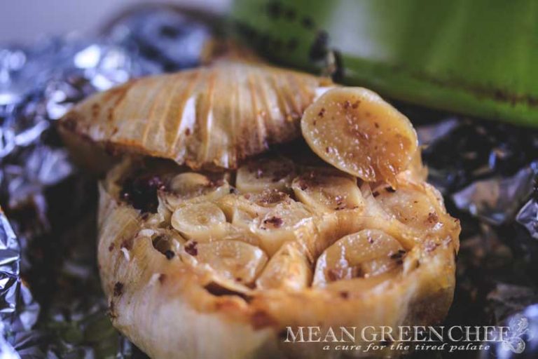 Oven Roasted Garlic Recipe | Mean Green Chef