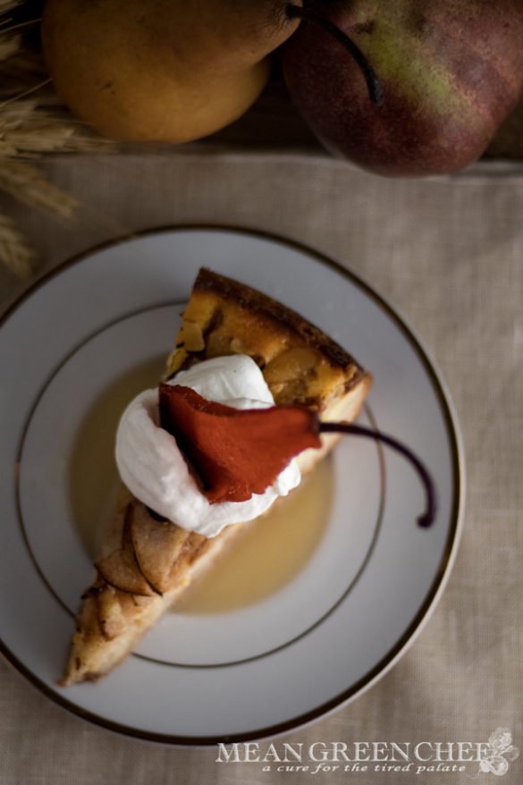 Pear and Almond Torte Recipe | Mean Green Chef