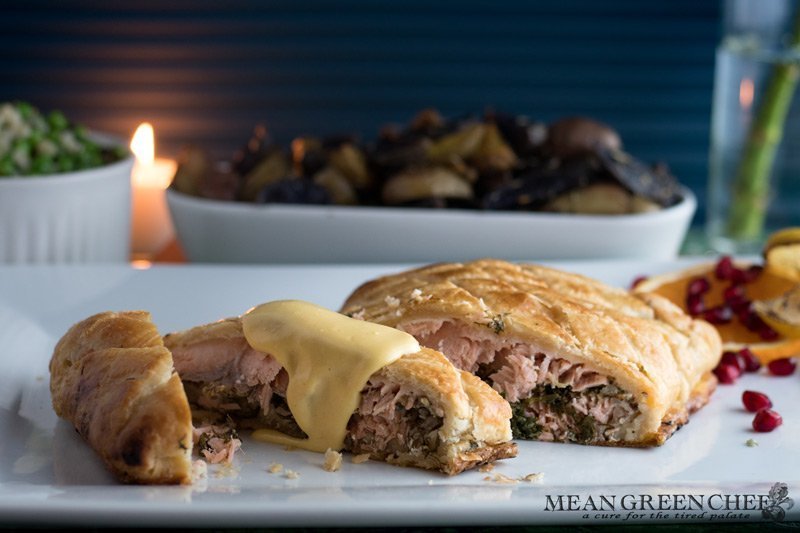 Wild Alaskan Salmon en Croute Recipe | Mean Green Chef