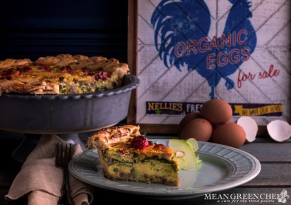 Ham and Cheddar Quiche