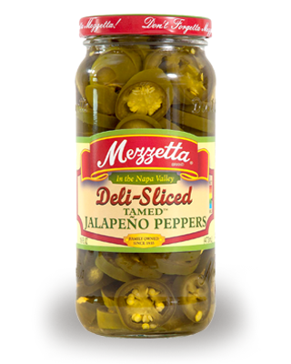 Mezzetta Deli Sliced Tamed Jalapeno Peppers for Jalapeno Popper Dip. Mean Green Chef