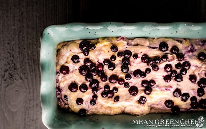 Batter for Rustic Blueberry Banana Bread