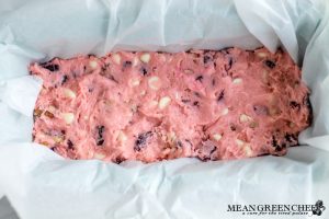 Overhead shot of layered Orange Cranberry Icebox Cookies.