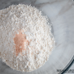 Flour, salt, and baking soda and powder for Raspberry Coffee Cake.