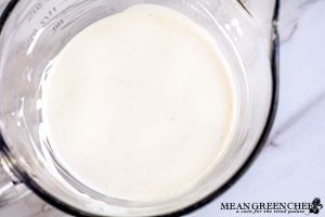 Buttermilk Blue Cheese Dressing being mixed.