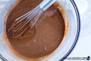 Bowl with melted chocolate for Rich Chocolate Creme Patissiere Pastry Cream.