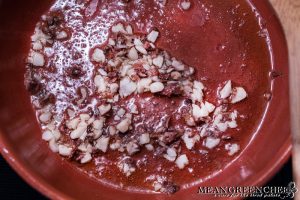 Garlic and anchovy fillets cooking for Pasta Pescatore.