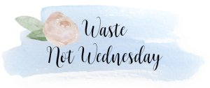 Waste not Wednesday Link party logo.