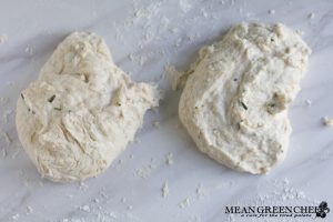 Divided Herbed Cracker Dough.