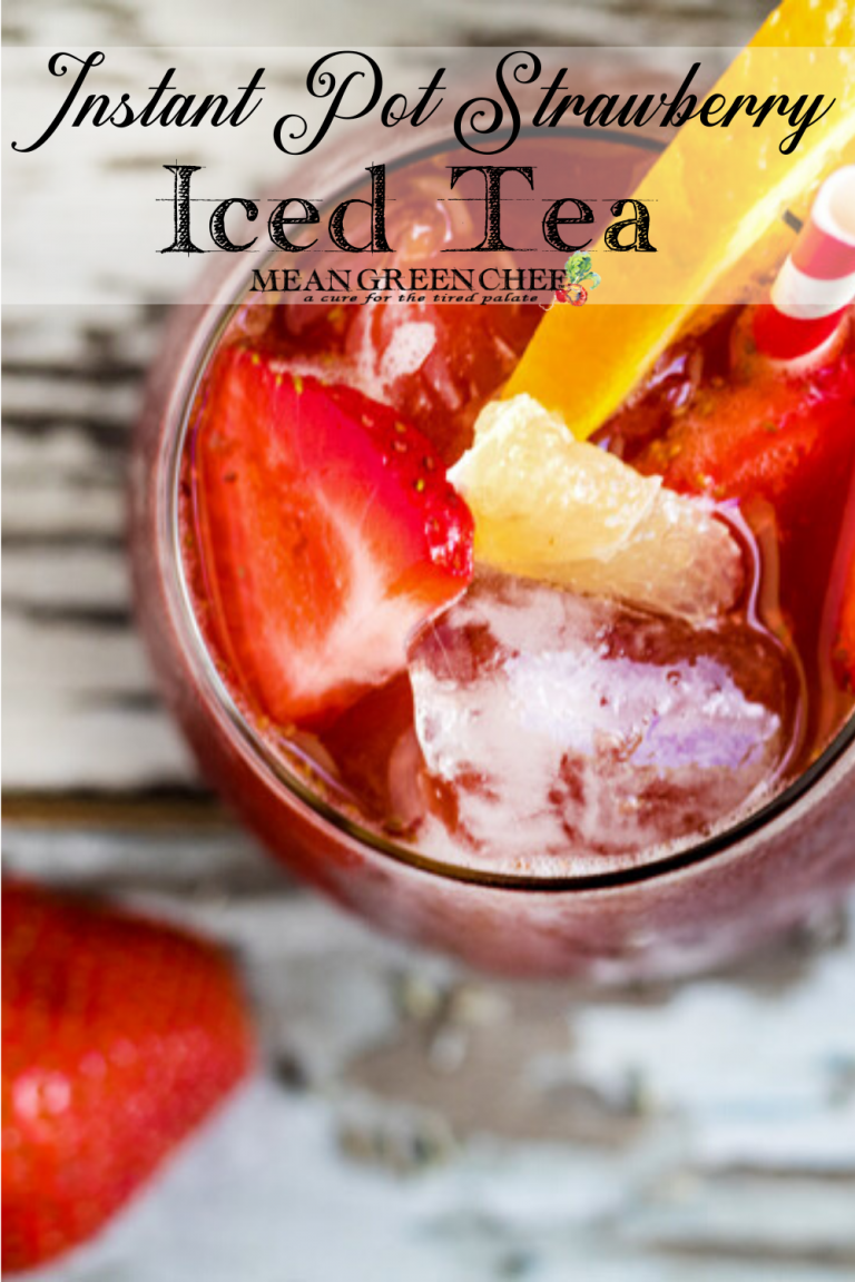 Instant Pot Strawberry Iced Tea in chilled glasses