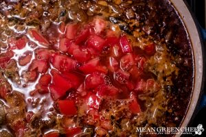 Tomatoes in Pumpkin Chicken Chili