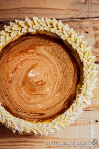 Light filling wirled into dark filling for Punch of Pumpkin Pie