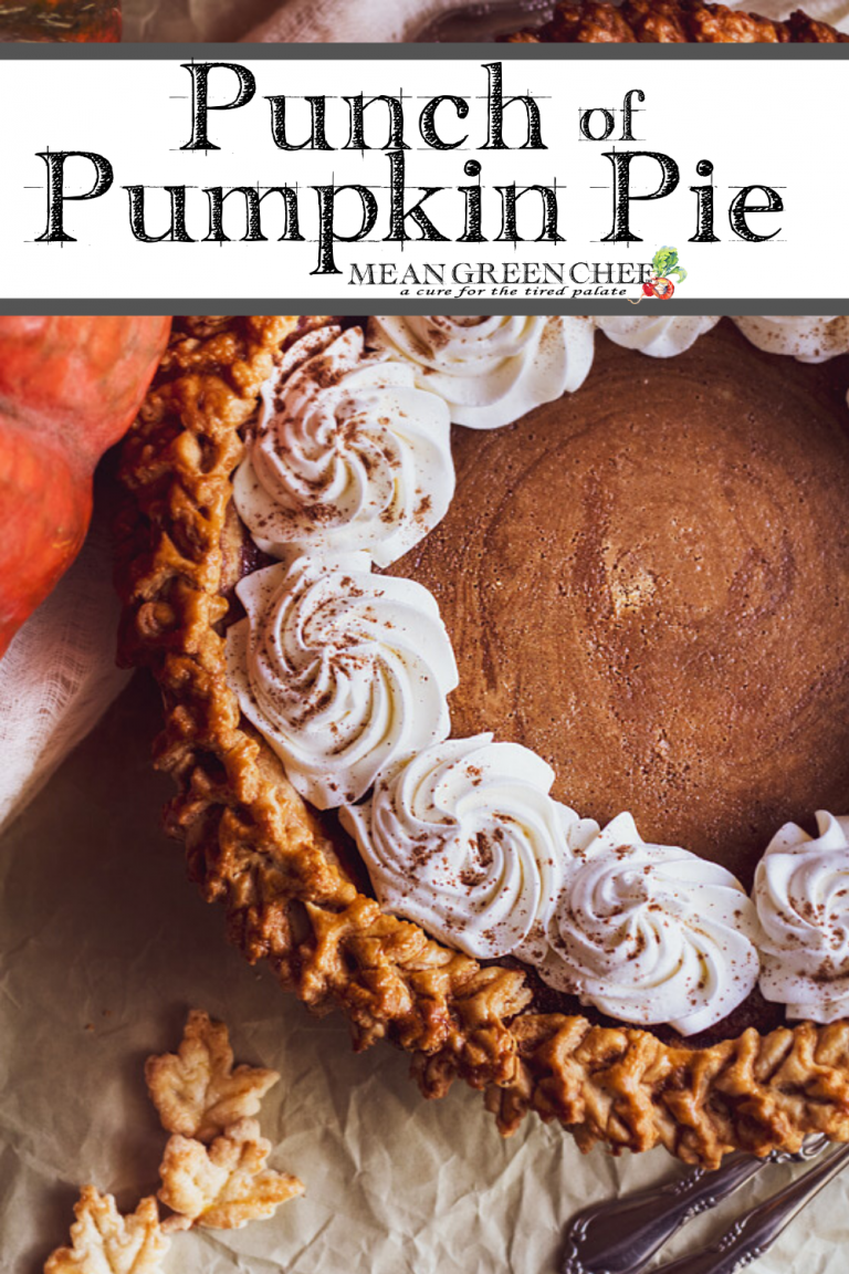 Punch of Pumpkin Pie garnished with vanilla bean whipped cream.