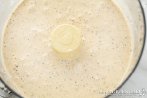 Creamy Italian Salad Dressing after being blitzed in the food processor.